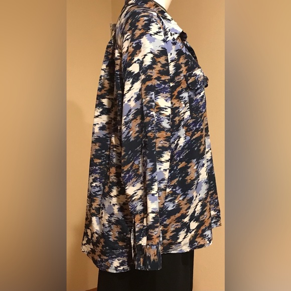 DEMART button down collard blouse  DEMART SZ. XXL - Picture 2 of 12